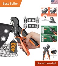 Manual Grommet Punch Set with Magnetic Fixing &amp; 400 Grommets – Durable D... - $1,008.82 MXN