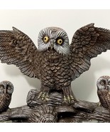 Owl With Babies Bird Statue Figurine Vintage Mike&#39;s Ceramic Molds 7.5 &quot; ... - €34,48 EUR