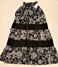 Misa Los Angeles Maxi Skirt with Lace Sz-M Black/Floral Print - £79.91 GBP