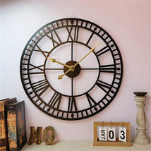 40 cm Mute Metallic Modern Living Room Wall Clock Home Decoration - £38.14 GBP