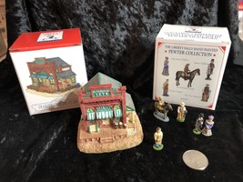 Liberty Falls 1998 - Dearly&#39;s Grocery Store and 5 pewter figurines - WK3 - $12.50