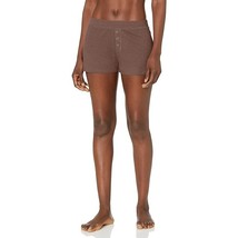 PJ Salvage Womens Pajama Borrowed from the Boys Jersey Lounge Shorts Brown L - £15.09 GBP