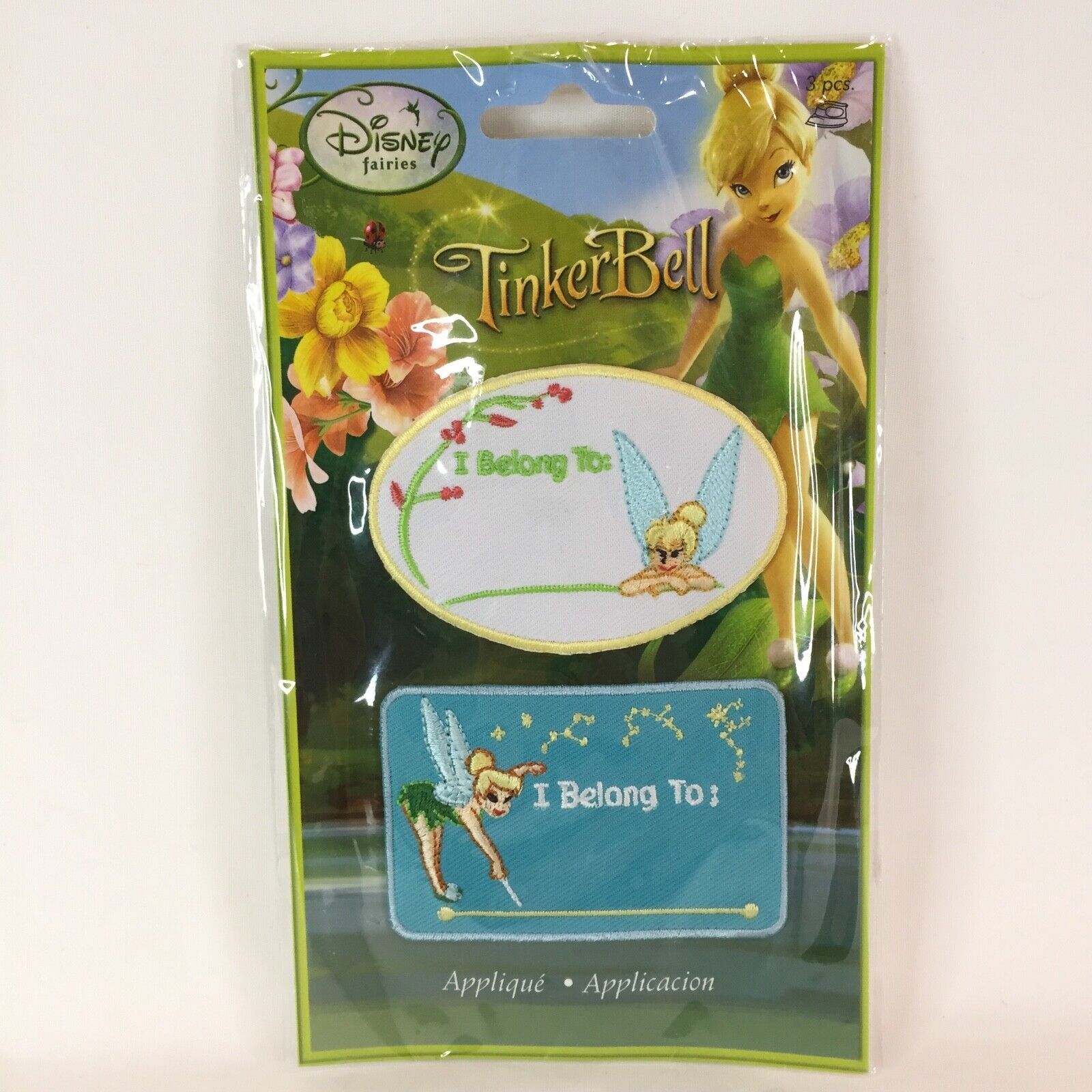 DISNEY  Tinker Bell 2 Iron On  Sew 3" Name Labels Fabric Marker Patch - $21.77