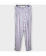 ASOS lilac linen super high ruffle waist tapered pants trousers size 6 s... - $28.06