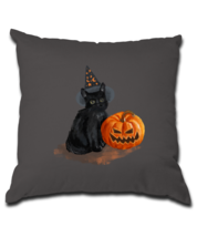 cat and pumpkins halloween (Cover and Pillow Included) - £17.14 GBP