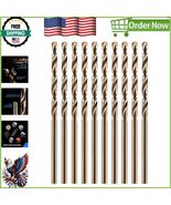 High Durability 3/32&quot; Cobalt Drill Bits - 10 Pcs for Stainless Steel - $385.67 MXN