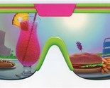 Down The Hatch Seafood Die Cut Sun Glasses Shaped Menu Ponce Inlet Flori... - $37.62