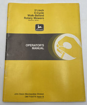 John Deere 21&quot; Walk-Behind Rotary Mower Operators Owners Manual OM-TY20775 - $14.20