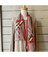 Red Black White Sheer Scarf Women 44” Long 10” Wide - $211.26 MXN