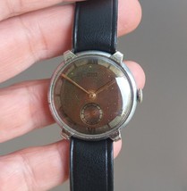 Rare Vintage Nisus 170 Two Tone Salamander Dial Watch Unusual Lugs - $285.00