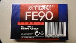 Cassette Tape Tdk FE90 Ferric 90 Minutes Normal Position Low Noise Luxembourg - £10.74 GBP