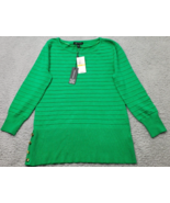 Cable &amp; Guage Sweater Womens Small Green Knit Long Sleeve Round Neck Sid... - $37.46 CAD