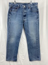 Vtg Levi’s 501XX 36x30 Button Fly Men&#39;s Blue Denim Jeans WPL 423 Colombia Made - £22.41 GBP