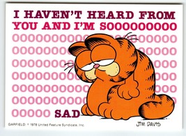 I&#39;m So ooooooo Sad Garfield Cat Postcard Jim Davis Comic Orange Tabby 1978 Retro - $8.10