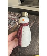 (1) Bath &amp; Body Works White Red Scarf Hat Snowman Light Up Wallflower Pl... - €9,73 EUR