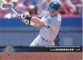 1997 Upper Deck Luis Gonzalez 364 Astros - £0.78 GBP