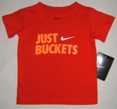 Nike Boys T-Shirt Red Just Buckets 12M 12 Month - $8.99