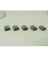 5x USB 3.0 Type A 9 Pins Flat 180 Degrees Blue Jack Terminals Standard S... - £8.50 GBP