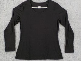 32 DEGREES HEAT ONE WOMENS SHIRT SZ XL LONG SLEEVE SCOOP NECK BLACK STRE... - £7.55 GBP