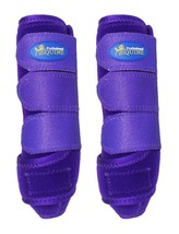 Medium Horse Sports Medicine Front Leg Splint Boots Purple Glitter 4184A - $49.49