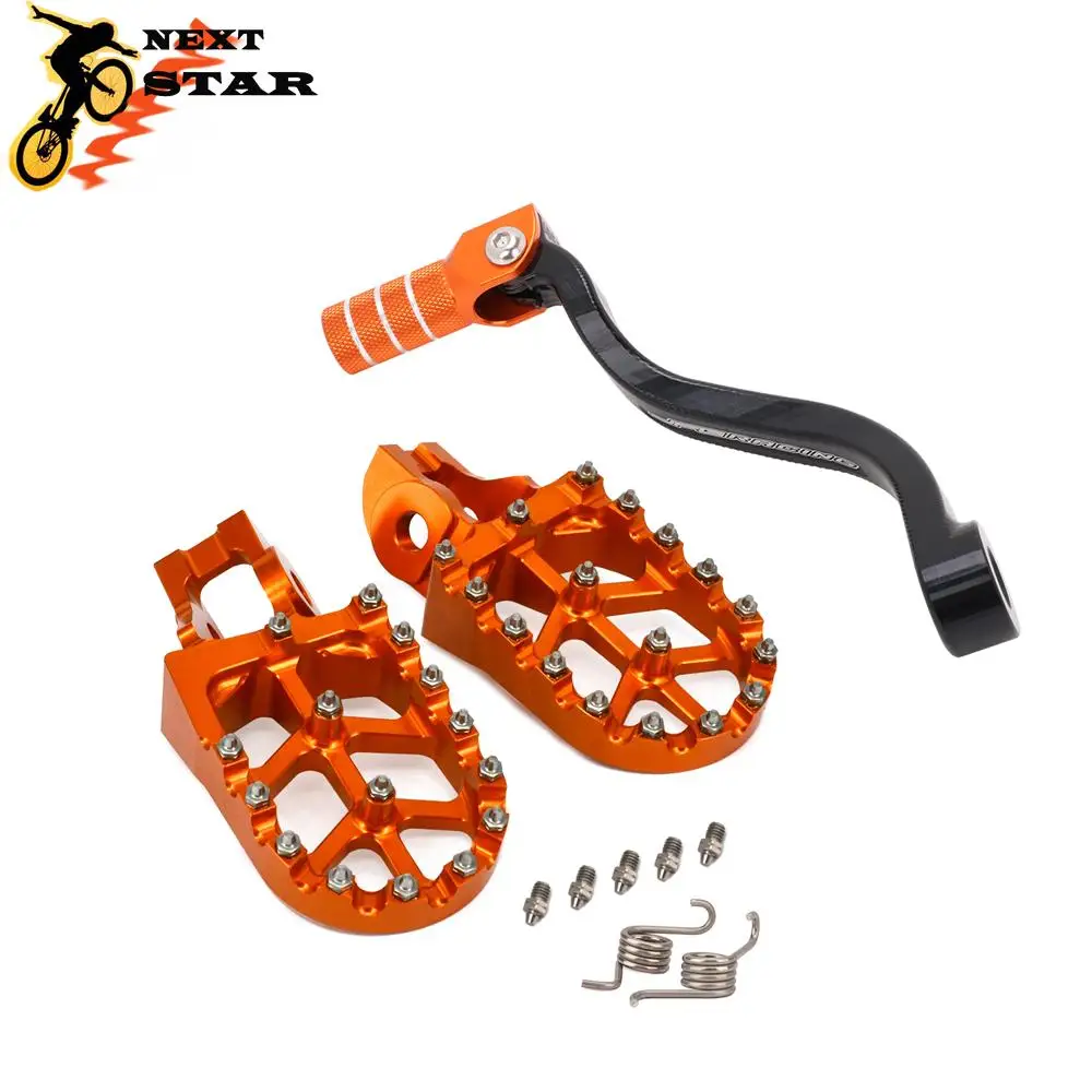 Rcycle gear shift foot lever foot peg rest footrests pedal footpegs for ktm sx exc excf thumb200