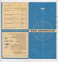Pan American World Airways Ticket Jacket Travel Documents Required - $15.84