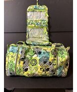 Vera Bradley Large Duffel Bag Retired Limes Up w/ Travel Organizer Cosme... - $109.00