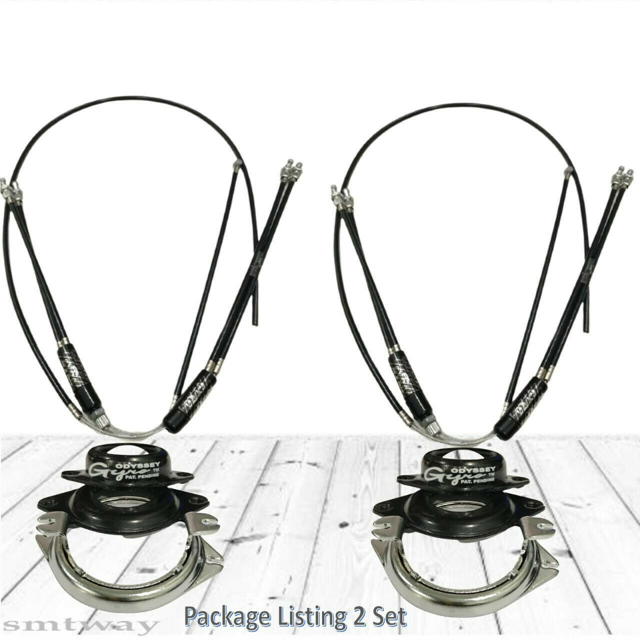 2X Haro Cable NOS Odyssey Gen 1 Gyro Detangler 25.4 Old School BMX Black Spinner