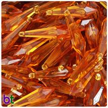 BeadTin Topaz Transparent 32mm Faceted Plastic Pendants (10pcs) - $2.39
