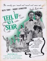 Tell it to a Star 1945 ORIGINAL Vintage 9x12 Industry Ad Ruth Terry R Livingston - £15.56 GBP