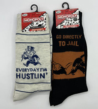 3 Pairs Of Monopoly Men’s Novelty Crew Socks Hasbro Size 6-12 - £14.92 GBP