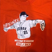 Houston Astros MLB Pitcher Zack Greinke Short Sleeve Orange XL - £17.69 GBP