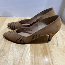 D&#39;Antonio New York Tortoise Shell &amp; Velvet Bow Heels 9 SS - $22.58