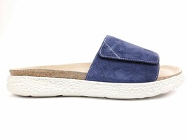 Hartjes 120122 Women&#39;s Blue Suede Velour Move Slide Sandal Size 43 US 12... - £98.29 GBP