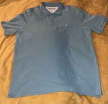 XL Nautica Men&#39;s Light Blue Classic Fit Performance Deck Shirt Polo Short Sleeve - £9.39 GBP