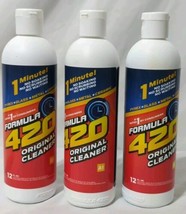 3x Formula 420 Pyrex Glass Metal Ceramic Cleaner 12oz Each Original Form... - £19.40 GBP