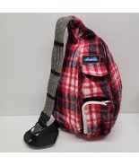 KAVU Plaid Rope Bag Sling Crossbody Backpack Travel Bag Lumberjack Red F... - $34.55