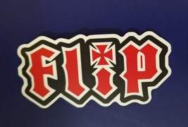 FLIP Skateboards Red White Punk Cross  Skateboarding STICKER - £3.58 GBP