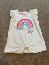 Tommy Bahama Girls XS 4 White Pink Sequin Rainbow Sleeve Shirt Top NWOT - £8.28 GBP