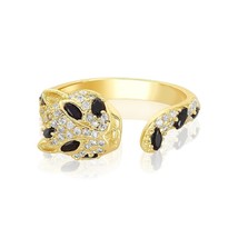  color jaguar earring ring necklace jewelry set for women white black cz leopard design thumb200