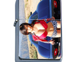 Oklahoma Pin Up Girls D12 Flip Top Dual Torch Lighter Wind Resistant  - $16.78