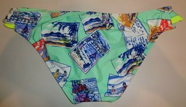 Gianni Bini Size Small Postcard Ruffle Side Pant Seafoam New Bikini Bottom - £43.36 GBP
