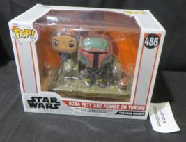 Boba Fett and Fennec on Throne Star Wars Vinyl Figure Funko Pop #486 TV Moments - £49.79 GBP