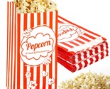 100Pcs Popcorn Bags Individual Servings - Disposable Paper Popcorn Bags ... - £10.40 GBP