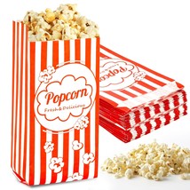 100Pcs Popcorn Bags Individual Servings - Disposable Paper Popcorn Bags ... - £10.34 GBP
