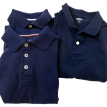 French Toast &amp; Old Navy Boys School Uniform Polo Shirts Navy Blue Sz 8 Lot of 3 - £12.70 GBP