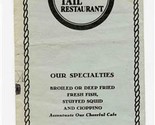 Whale&#39;s Tail Restaurant Menu Embarcadero Morro Bay California  - £14.19 GBP