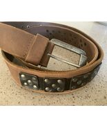 Genuine Leather Brown Boho BELT Brass Buckle Sz.  48” L  x 1.5” W *NWOT* - $77.66 CAD
