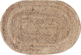 Indoor Area Rug, Natural Rectangle, 2 X 3 Ft., Lr Resources Jute, Nat2030. - £26.58 GBP