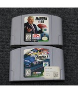 Nintendo 64 Games Lot Of 2 Madden 99 And NASCAR 2000 Tested and Working - £11.70 GBP